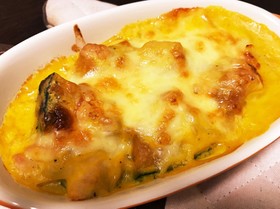 豆乳で♪カボチャのグラタン